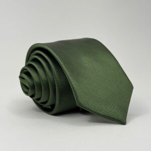 Gravata Verde Oliva Escuro Lisa