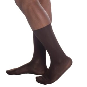 Meia Social Masculina Marrom Cano Médio