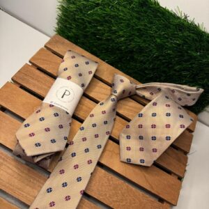 Gravata Floral Argento