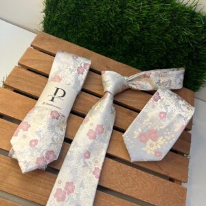 Gravata Floral Lincoln White