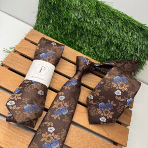 Gravata Floral Lincoln Brown