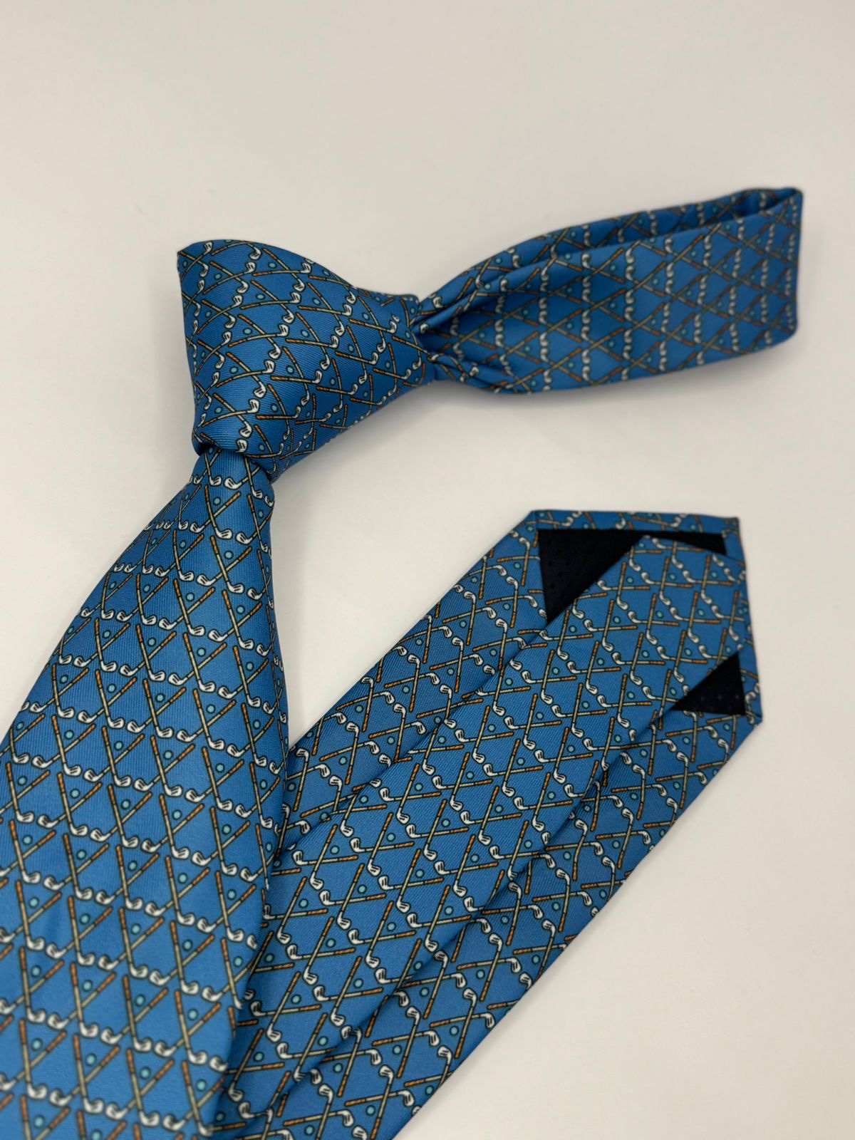 Gravata de Seda Salvatore Azul - Imagem 2