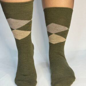 Meia Xadrez Verde