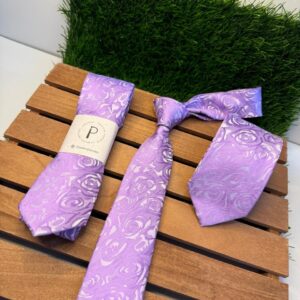 Gravata Floral Sakura Lilás